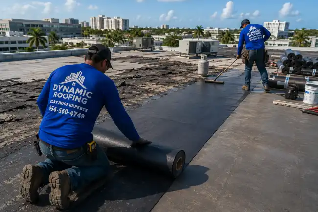 Roof replacement crew at work