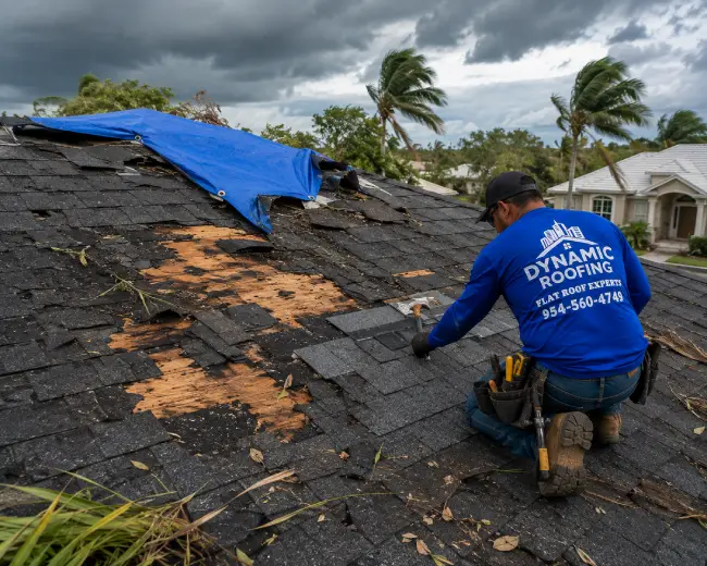 Storm damage repair