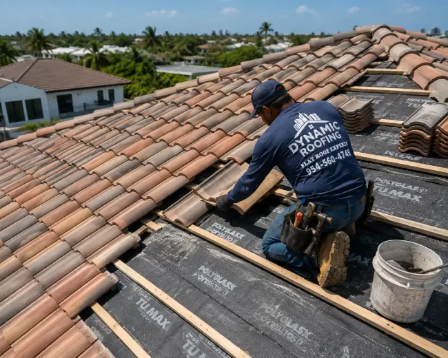 Tile roofing